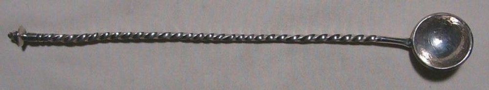 COIN SPOON LONG HANDLE GERMAN SILVER 800