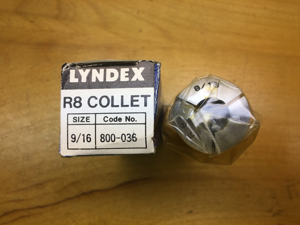 Lyndex 9/16" Round R8 Milling Machine Collet 800-036