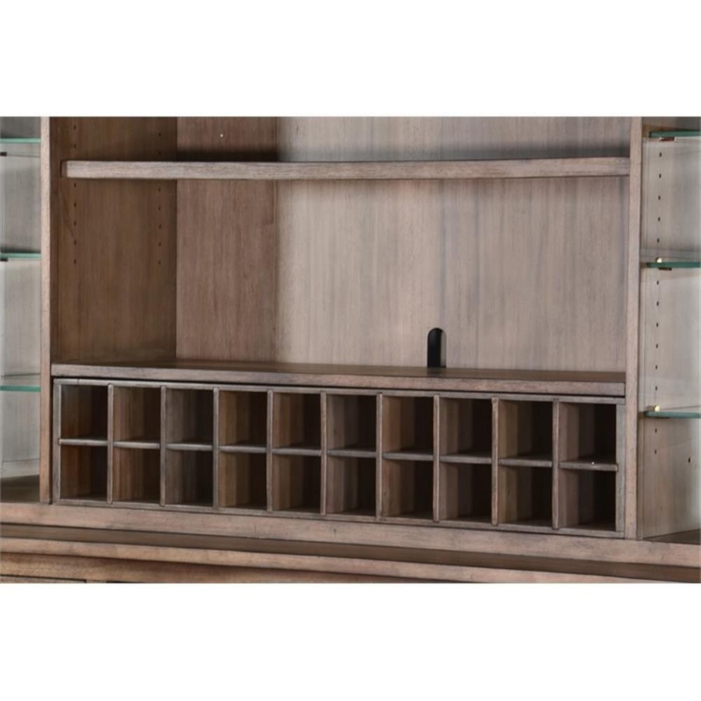 Home Square 4-Piece Set with Bar Unit & Hutch & 2 Backless Stools