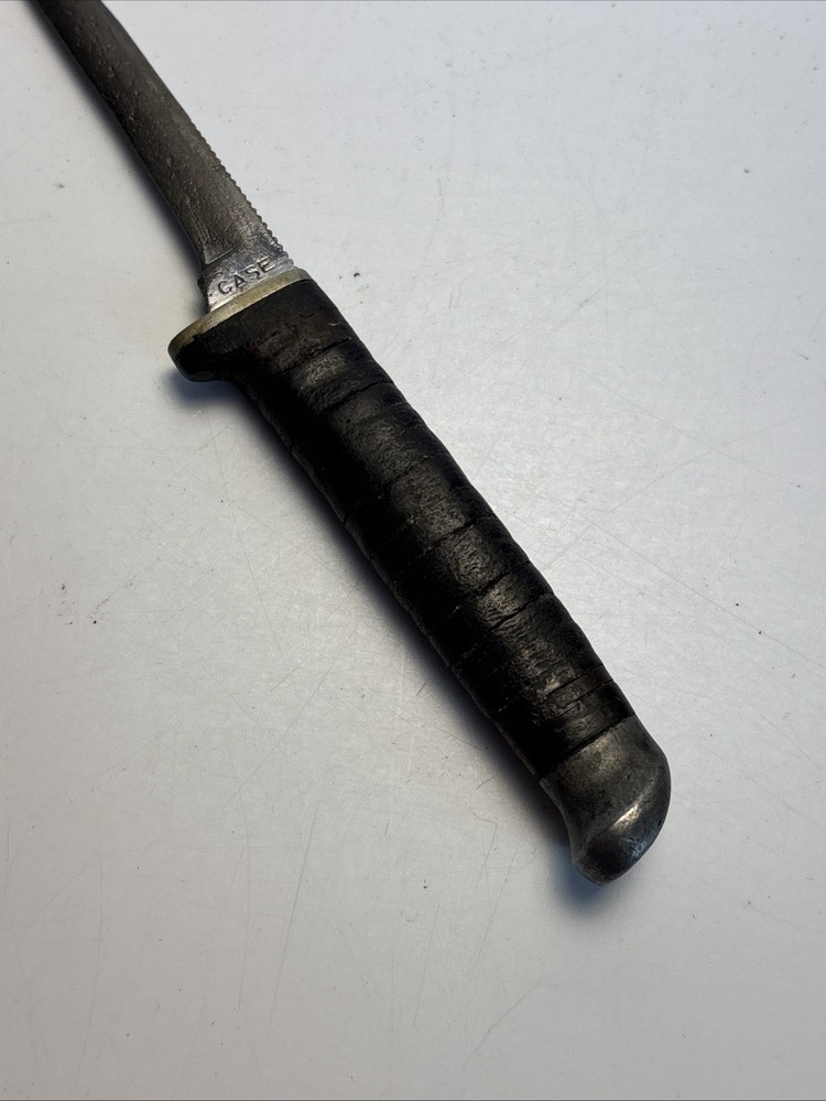 Case Fixed Blade Knife Stacked Leather Handle 6” USA