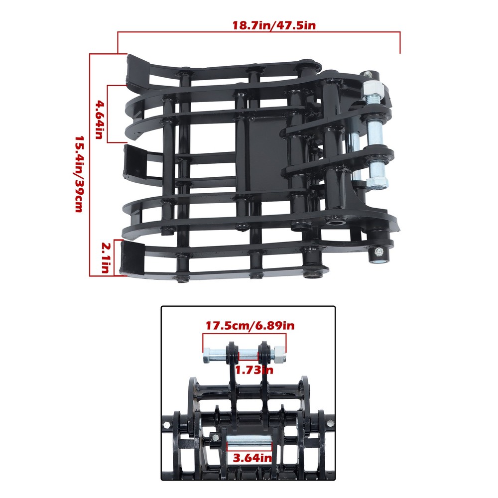 NEW Grapple Wide Opening Grabber Mini Excavator Attachment For Small Diggers