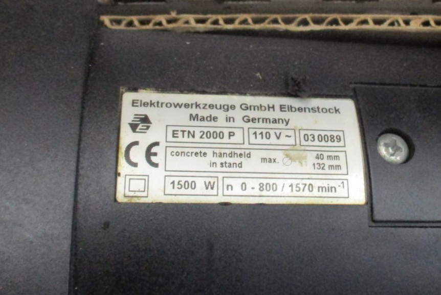 Eibenstock ETN 2000 P Hand Held Wet Core Drill