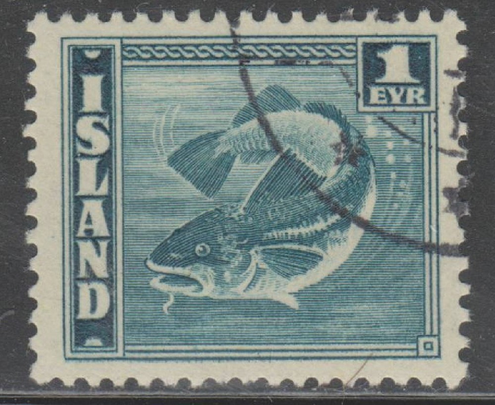 Iceland Sc. 217a Codfish Fishes 1939 Used