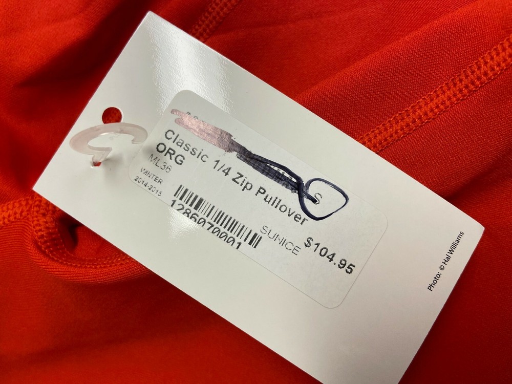 $105 SunIce Classic 1/4 Zip Base Layer Shirt Mens S NWT Orange Pullover Top