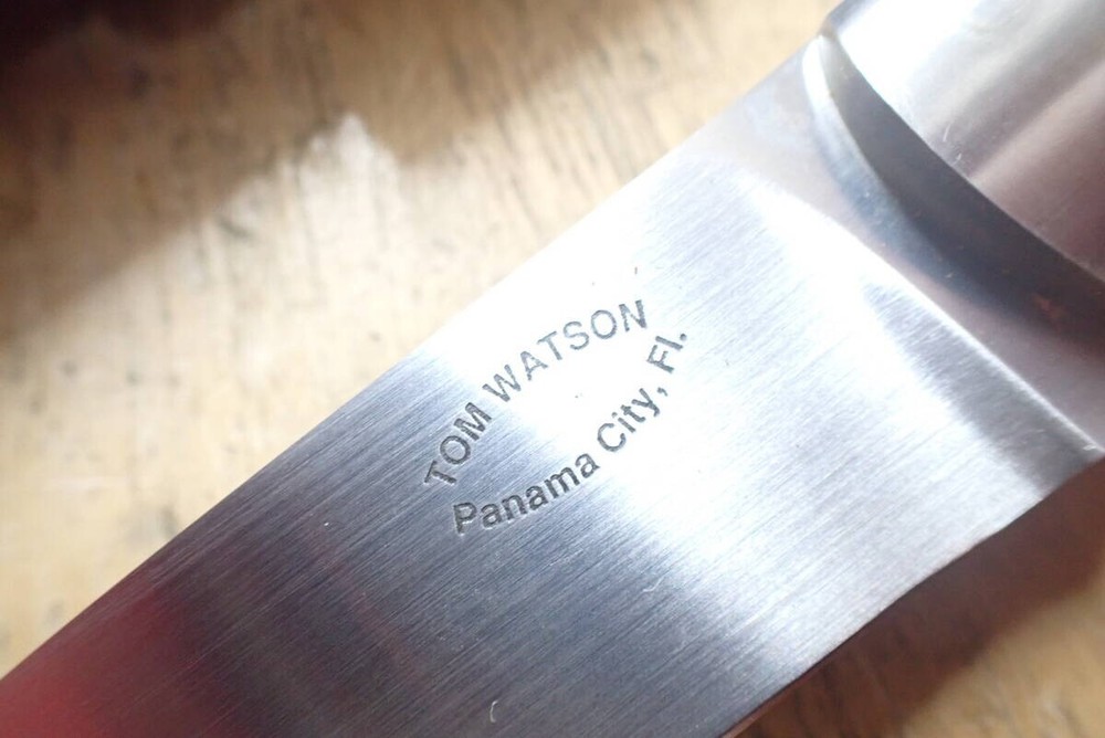 TOM WATSON sheath knife custom knife Panama without box