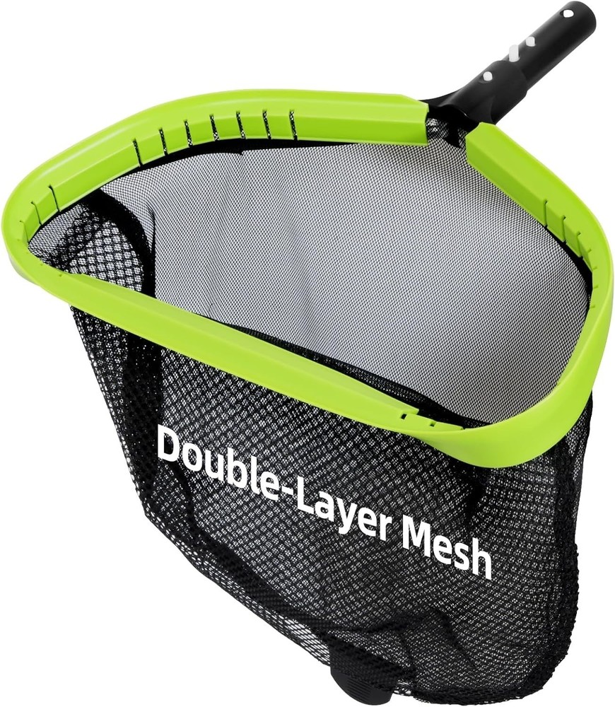 Professional Pool Leaf Skimmer Net – Double Layer Heavy Duty Aluminum Frame