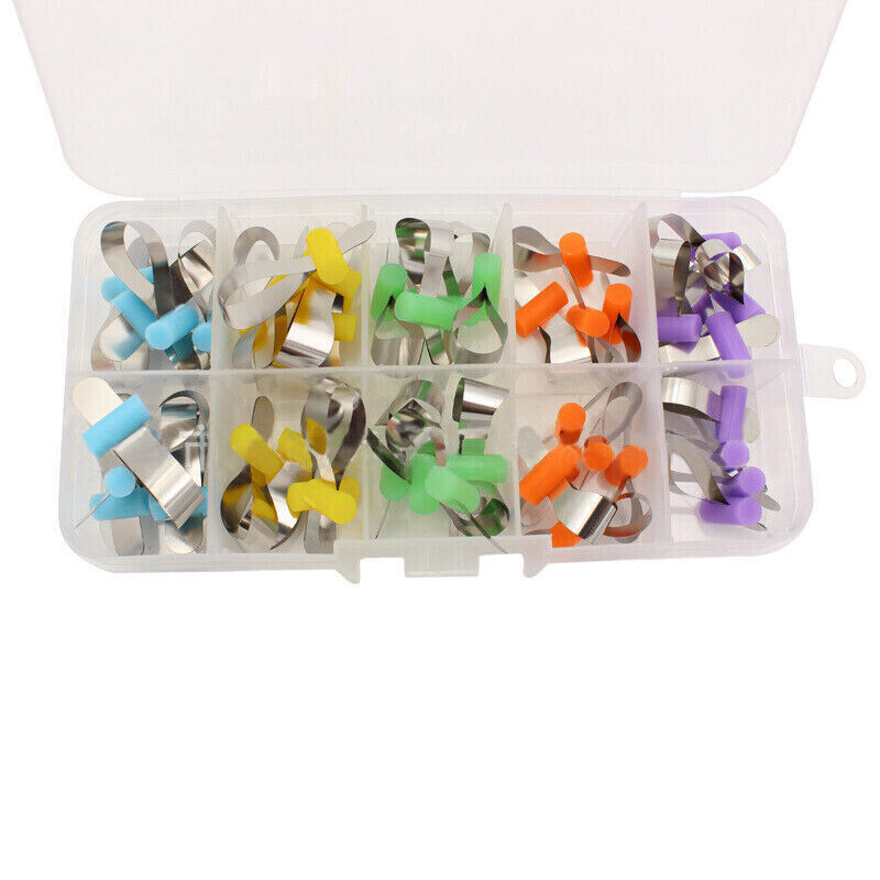 50Pcs/Box Dental Retainerless Sectional Matrices Bands Mixed Auto-matrix Forming