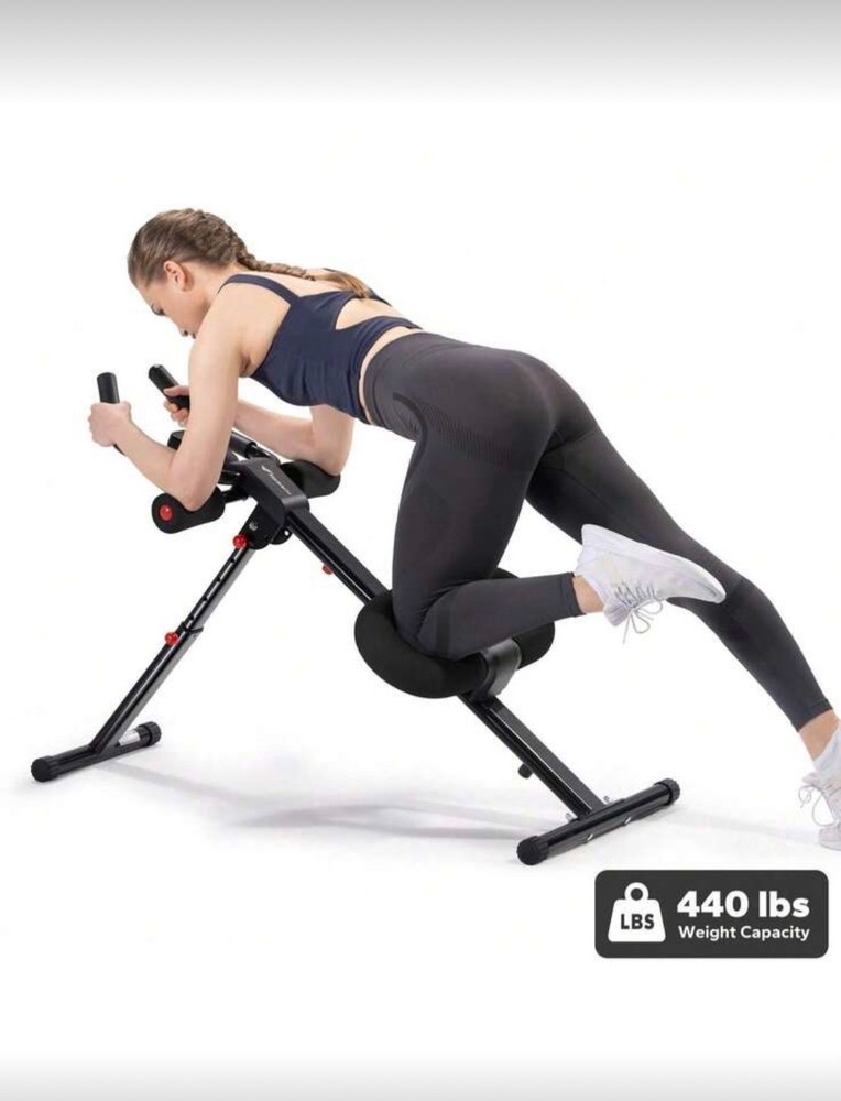 AUS Adjustable Foldable Ab Trainer Bench Core & Glute Workout Machine Home Gym