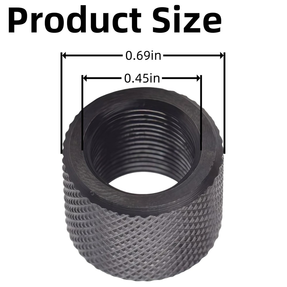 Thread Protector for .22LR .223 & 5.56 1/2 x 28 x 28, black