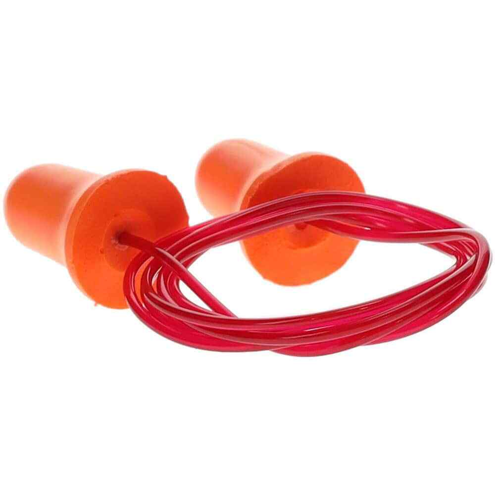 Disposable 32 dB Corded Earplugs, 200 Pair, Bell Shape, Orange