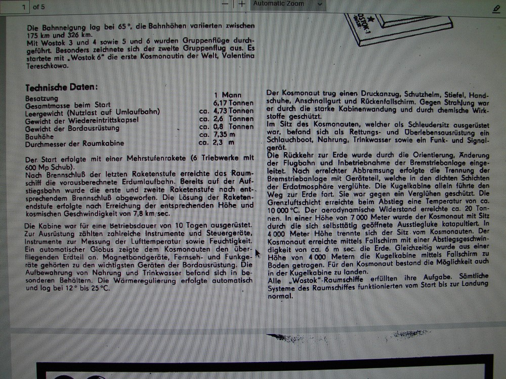 1989 ~ Master Modell ~ WOSTOK-l ~ First Capsule in Space