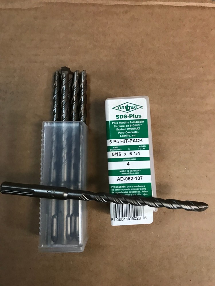 Hammer Drill Bits - 5/16 x 6 1/4 SDS Plus-DrilTec AD-062-107