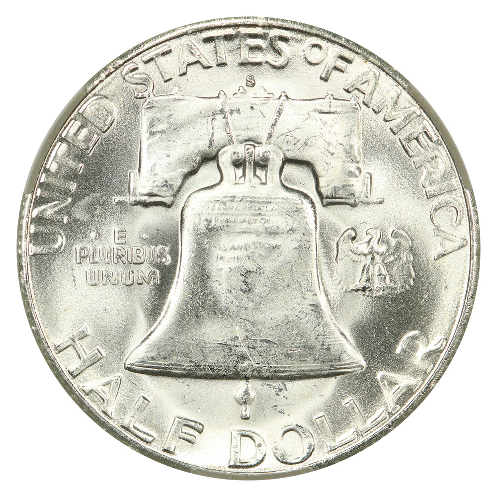 1951-S 50C CACG MS63 - Franklin Half Dollar