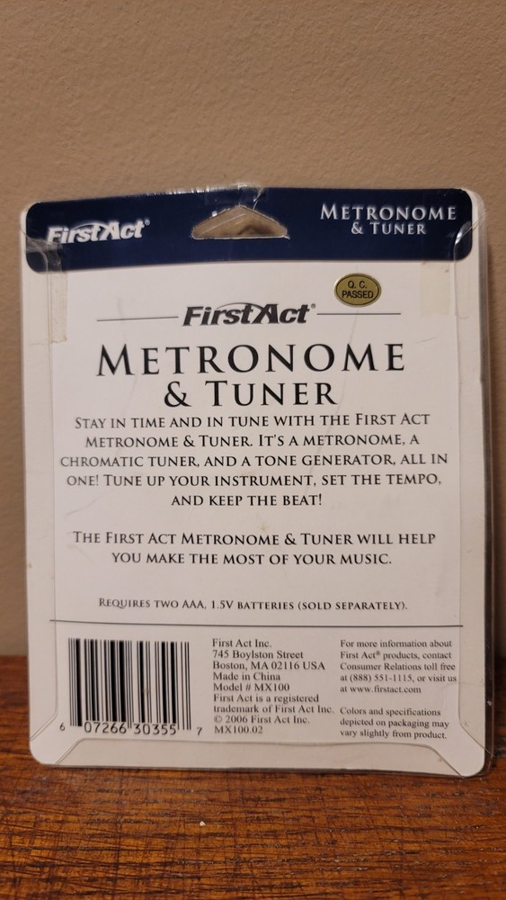 First Act Metronome And Tuner. Tested And Works