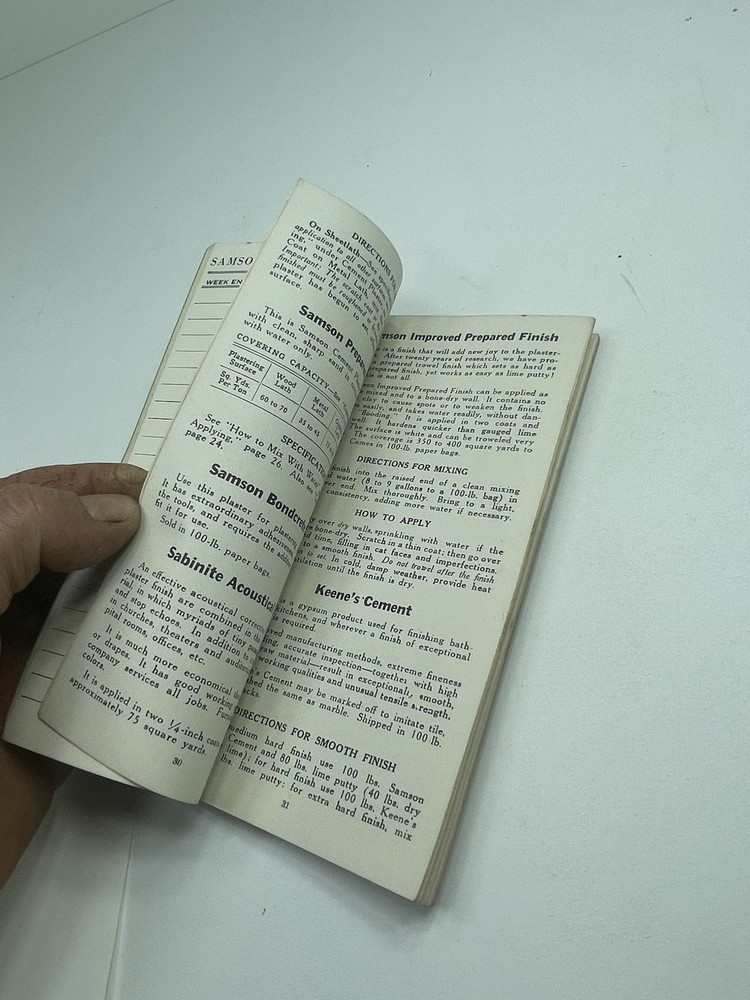 Samson Plaster Board Co. -Samson Building Products Time Book
