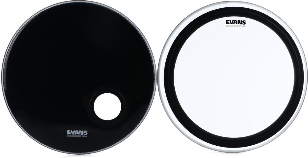 Evans EMAD Bass Drum System Bundle - 22 inch + Evans EQPAD Value Bundle