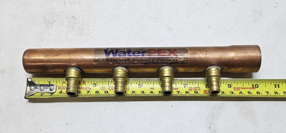 Watts LFWPCM1-M4-08 Copper Manifold Closed End x 1" Swedged End