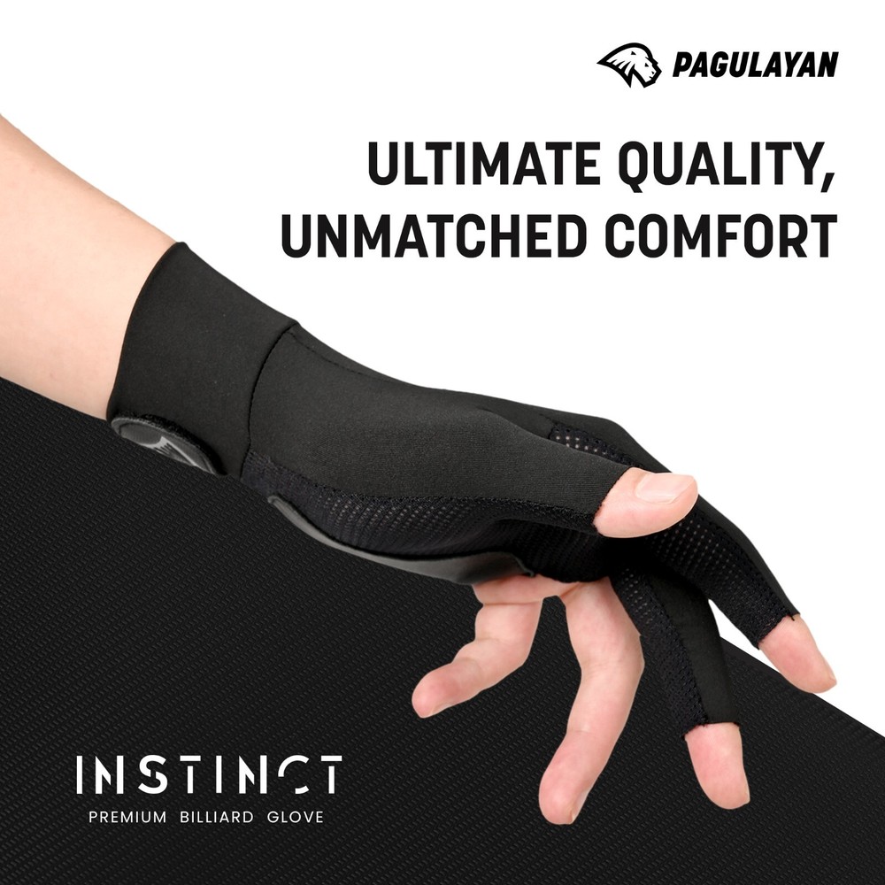 Pagulayan INSTINCT Pool/Billiard Glove, Left Hand - Small/Medium - 4 SIZES