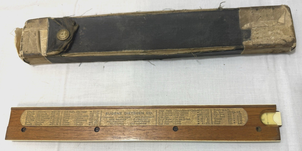 Vintage Dietzgen N1733 Polymath Log Log Duplex Decitrig Slide Rule w/ Case