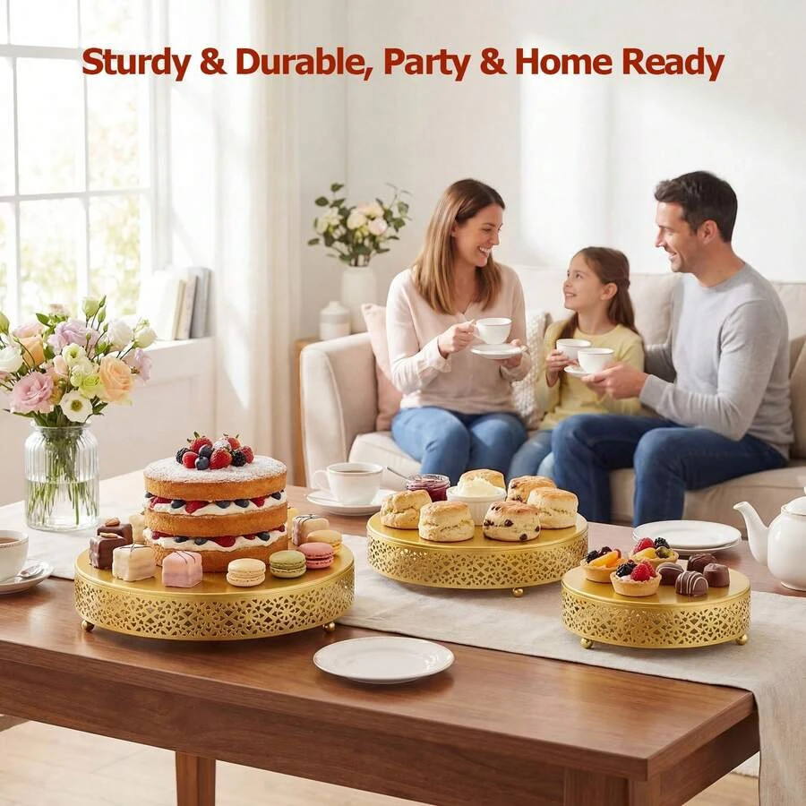 6-Piece Hollow Bottom Buffet Risers Acrylic Food Display Stands