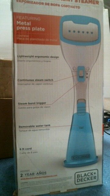 Black & Decker Compact Garment Steamer (HGS100T) FS
