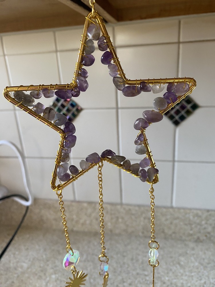 Sun Catcher With Amethyst Crystals