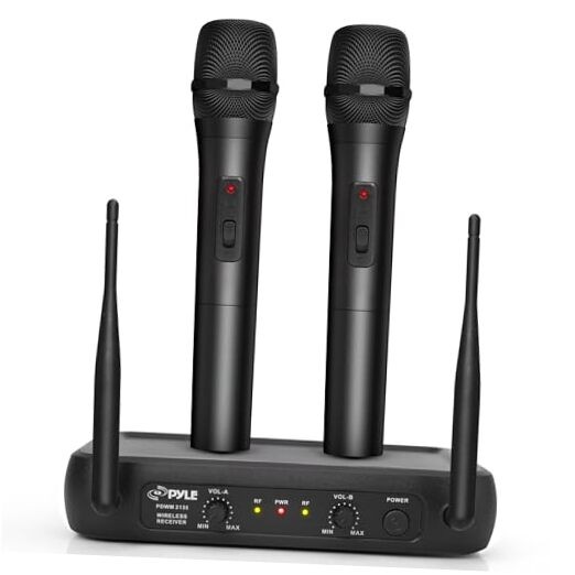 Channel Microphone System-VHF Fixed Dual Frequency Wireless Set with 2