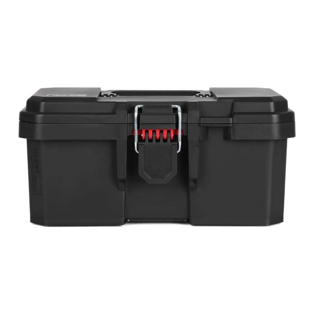 Heavy-Duty 13-Inch Resin Toolbox with Foldable Handle, Secure Storage Case with