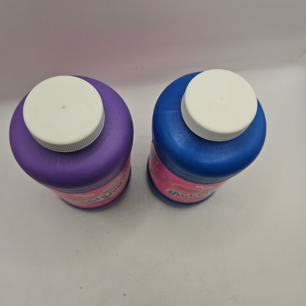 Two Vintage Bubble Joy Bubble Solution 16 Oz. Bottles W/ Plastic Wand Sealed
