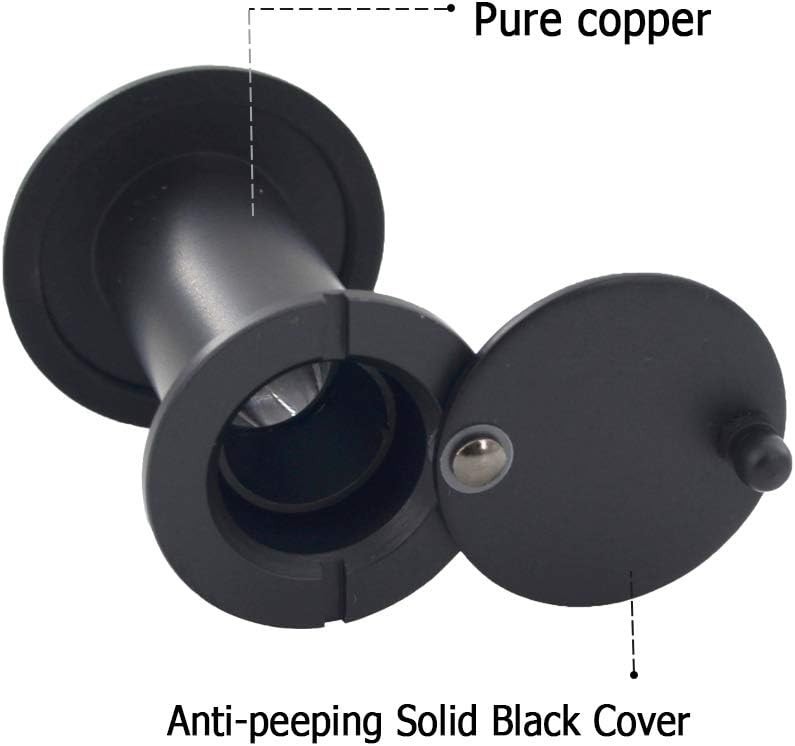 Premium 220° Wide Angle Door Viewer Solid Brass Security Peephole with Privacy