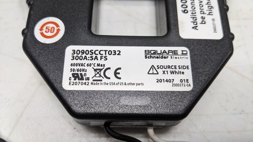 Square D 3090SCCT032 Split-Core Current Transformer 300A:5AFS (One CT) *Qty