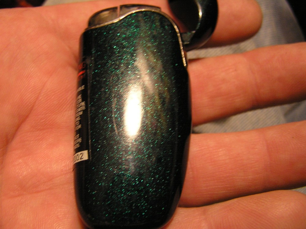 Butane Cigar Torch Lighter Green Metallic Works
