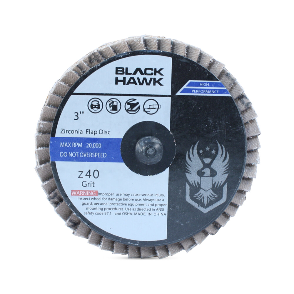 50 Pack - 3" Mini Flap Discs 40 Grit Quick Change Sanding Roloc Style Type R