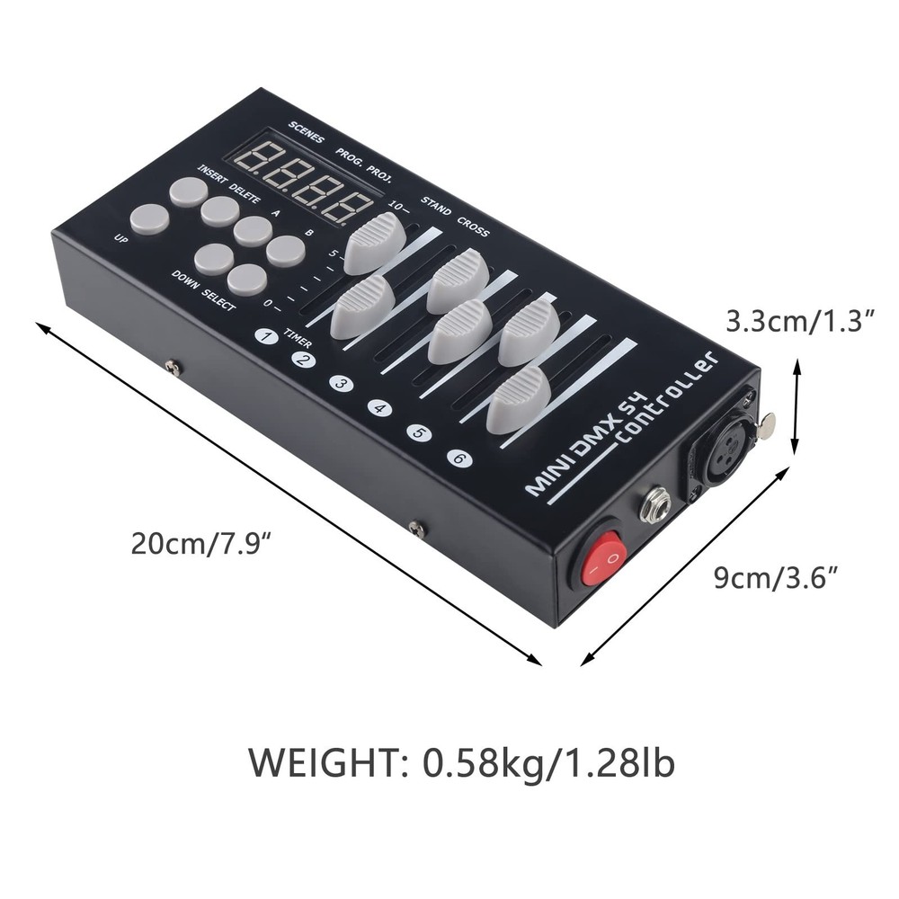 DMX Controller 54 Channel Mini DMX 512 Controller for DJ, Stage & LED Lights