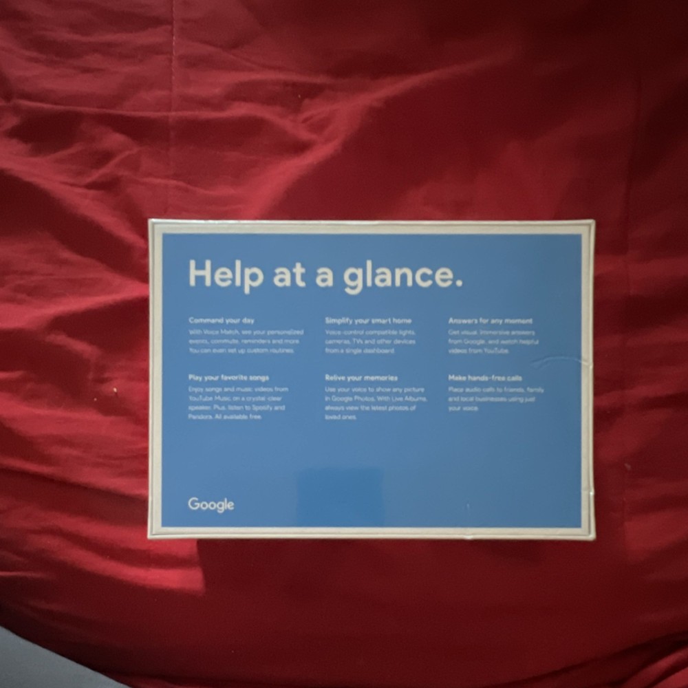 Google Home Hub Smart Display 7" Touchscreen Bluetooth Wi-Fi Google Assistant