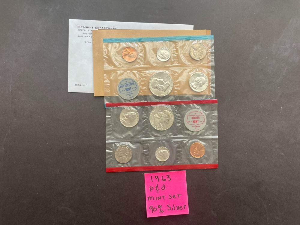 1963 SILVER MINT SET COMPLETE P&D