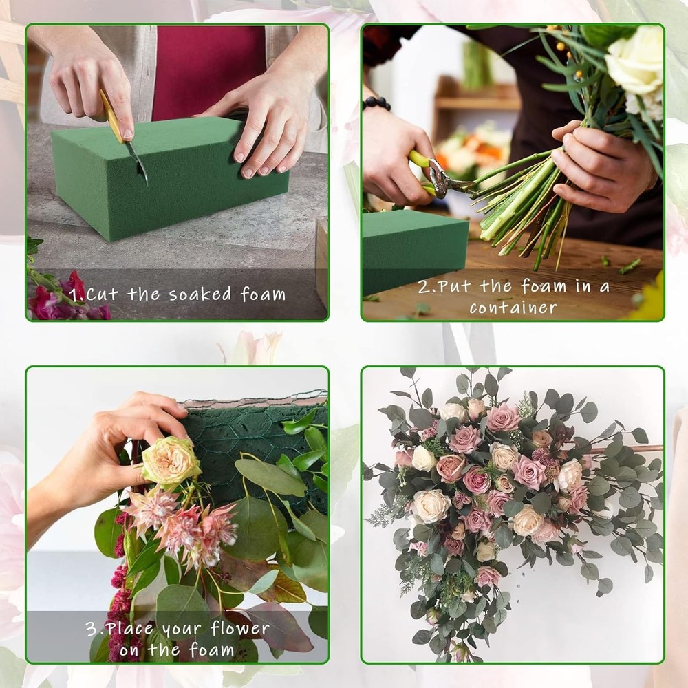 3Pcs Customizable Floral Blocks for Stunning Fresh & Artificial Arrangements