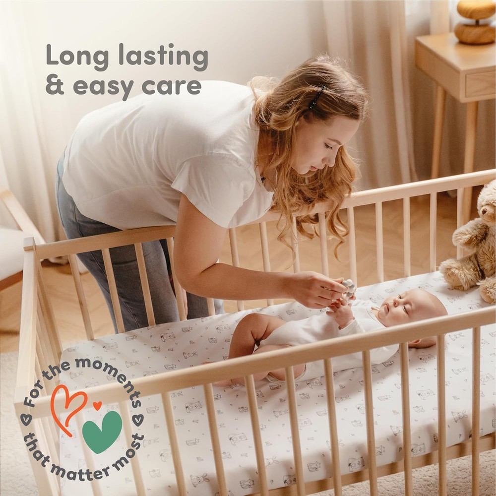 Sweety Fox 2-Pack Fitted Crib Sheets, 52"x28", Woodland Pattern (NEW)