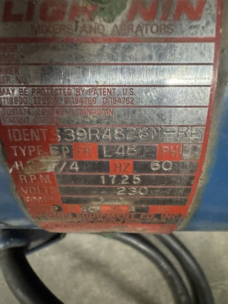 lightnin aerator ND-1 mixer motor only