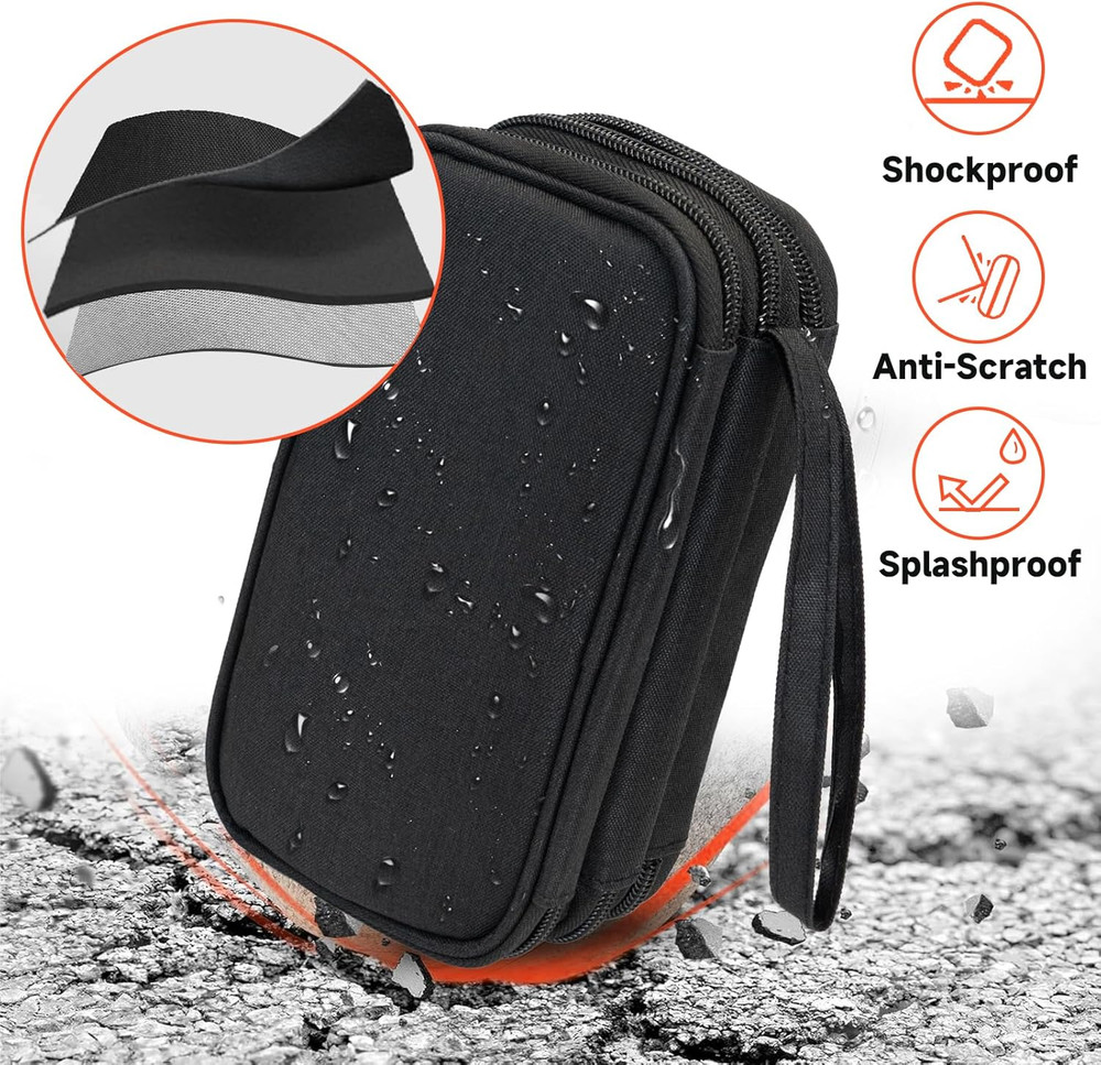 USB Flash Drive Case Organizer Holds 30 Pcs, Black Storage Case