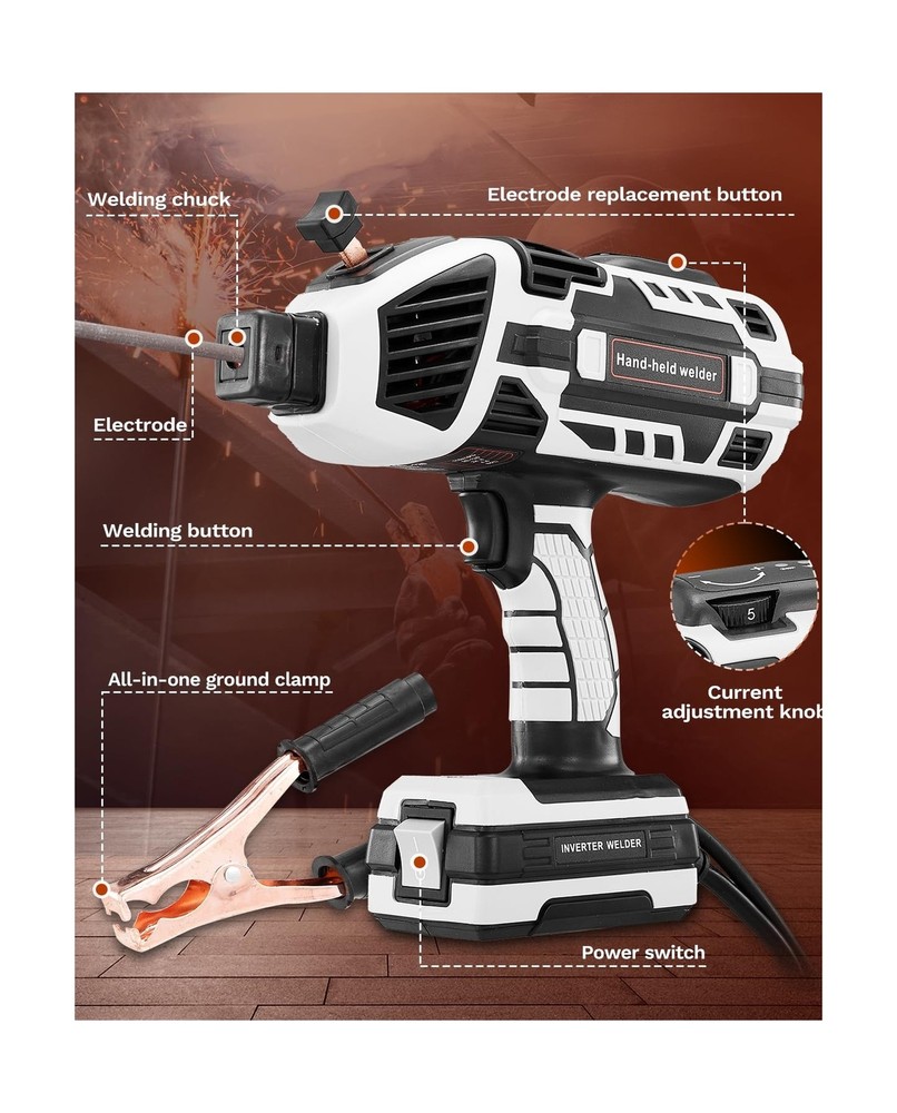 Saker Portable Welding Machine,110V Welding Machine with IGBT Inverter 5 Vari...