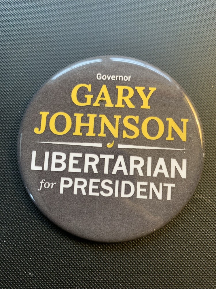 Gary Johnson Libertarian For President Campaign Pinback Button