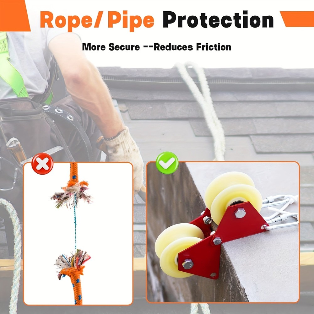 Multi-Functional Stylish 2PCS Heavy-Duty Foldable Manual Pulley System with Hook