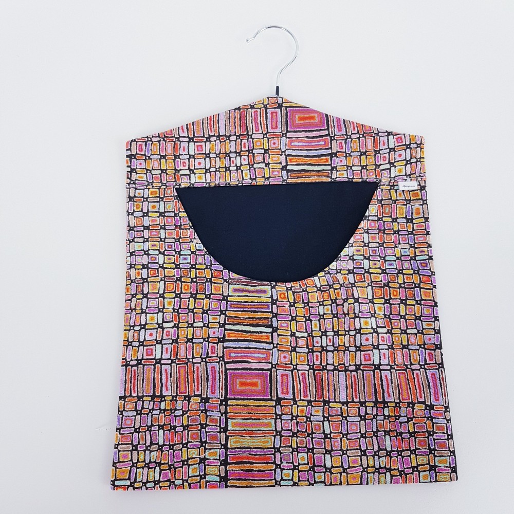 Peg Bag Handmade Multi-Coloured Abstract Print Lined Laundry Clothes Peg Holder