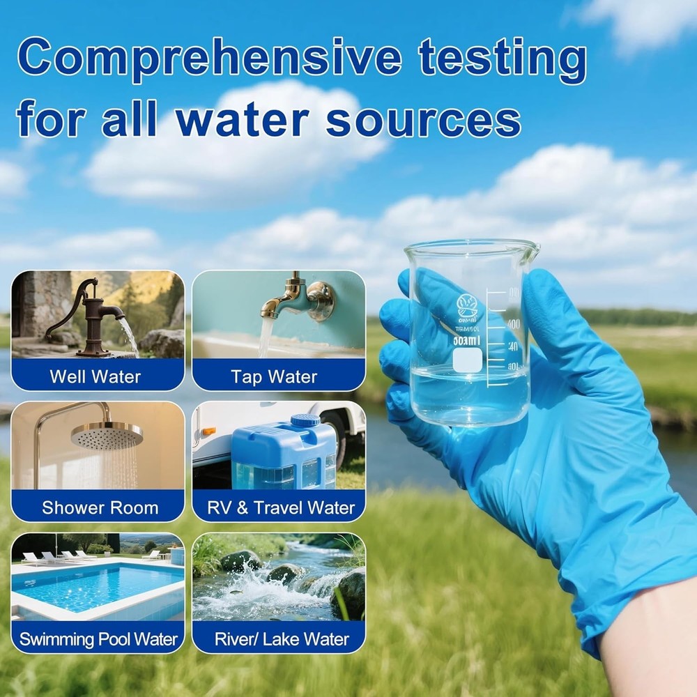 Water Bacteria Kit 12 Tests Detect E.coli, Coliform, All Bacteria