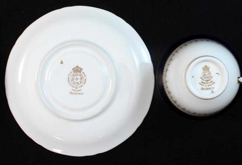 Royal Worcester Regency Blue 5 Piece Place Setting