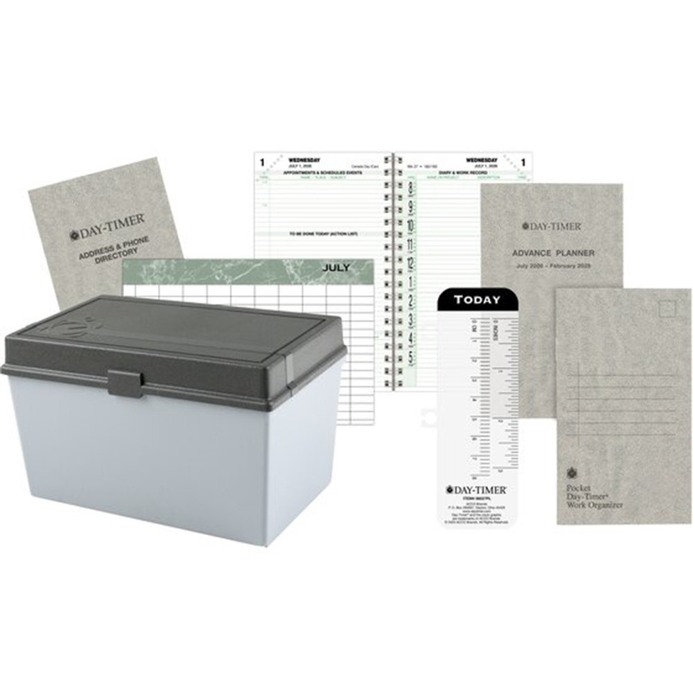 Day-Timer Jul 26 – Jun 27, 2-Page/Day Orig Planner Refill Compact 3x5" +Extras