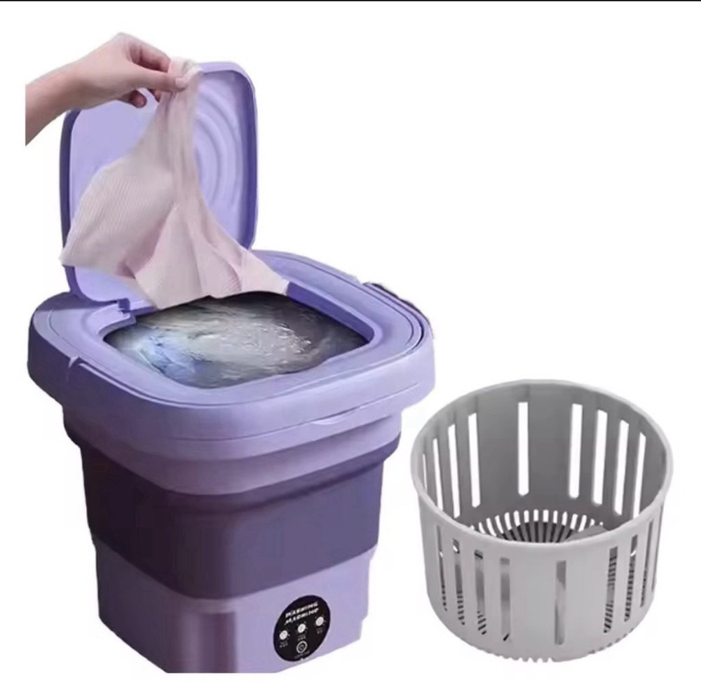 Mini Folding Washing Machine 8L/16L Portable Top-Loading Foldable Touch