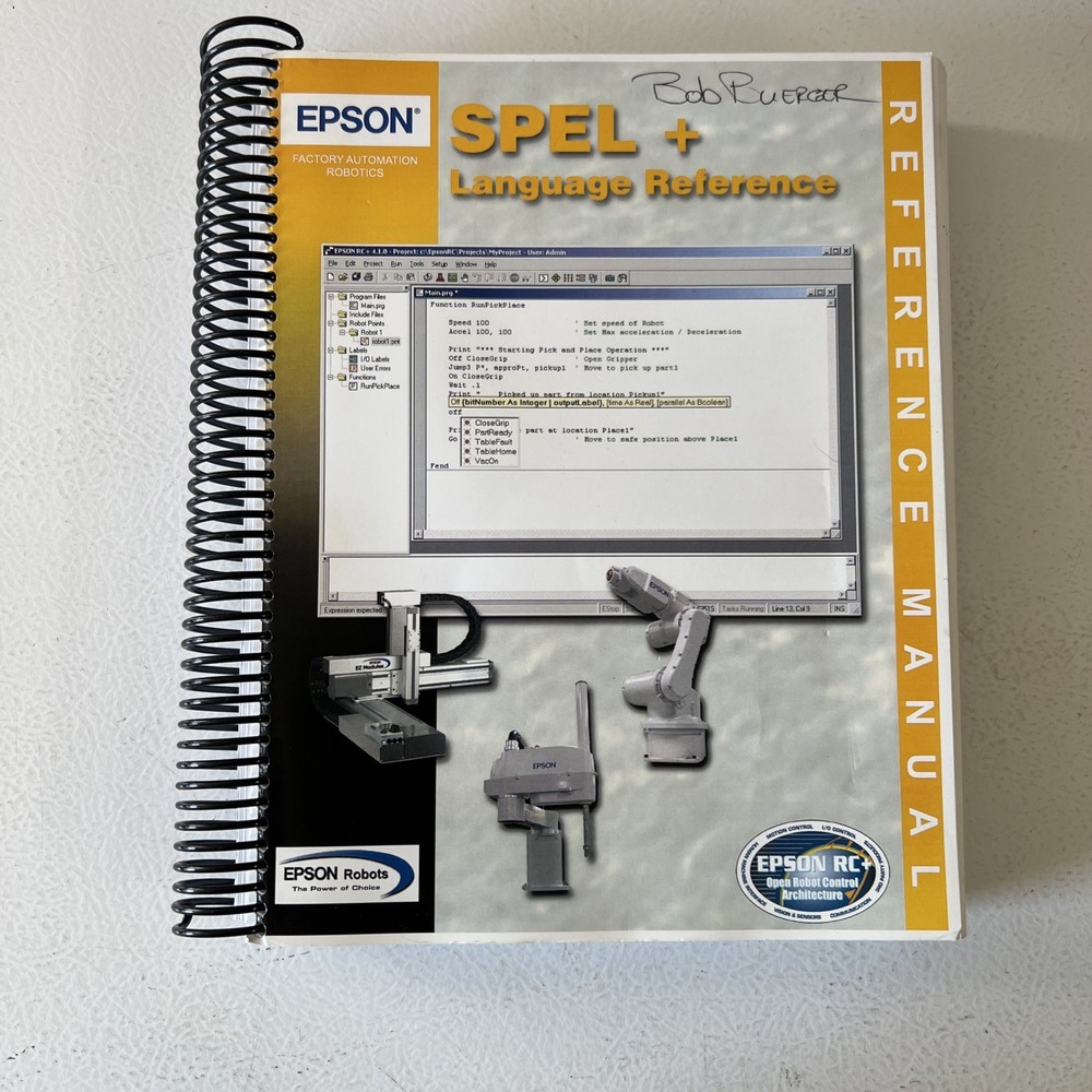 Epson SPEL+ Language Reference Manual