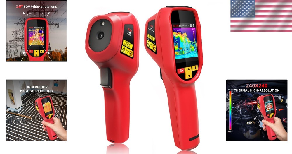 Rechargeable Handheld Thermal Imaging Camera with Laser Pointer & 15 Color Modes